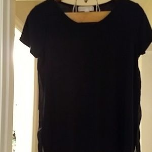 Michael Kors black top. Longer back/ sheer